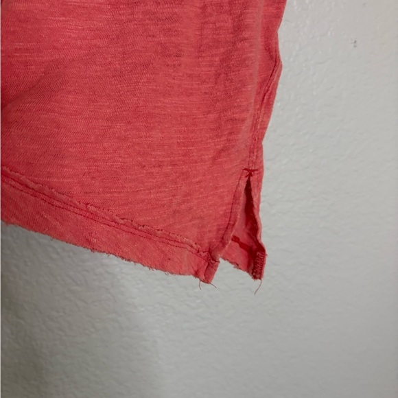 We the Free Free People Pink Graceland Linen Blend Tee Shirt Small - Picture 8 of 9